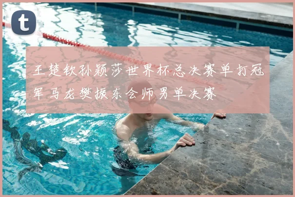 王楚钦孙颖莎世界杯总决赛单打冠军马龙樊振东会师男单决赛