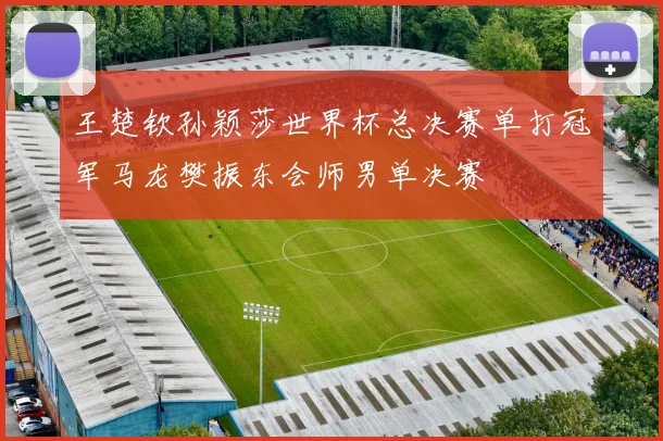王楚钦孙颖莎世界杯总决赛单打冠军马龙樊振东会师男单决赛
